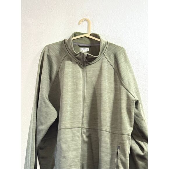 Duluth Jacket Mens 3 XL Green Full Zip Up Long Sleeve Zip Pockets Sweatshirt - Picture 2 of 3